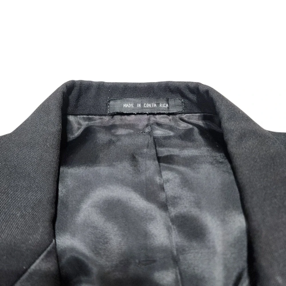 Jean-Yves Tuxedo Jacket‎ Mens 39R Black Wool Peak Lapel Formal Wedding Blazer
